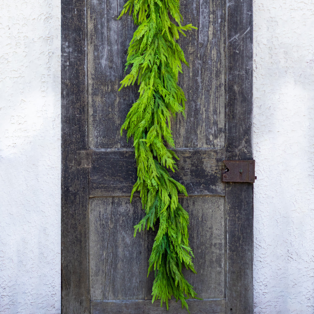 6' Woodland Evergreen Garland Real Touch