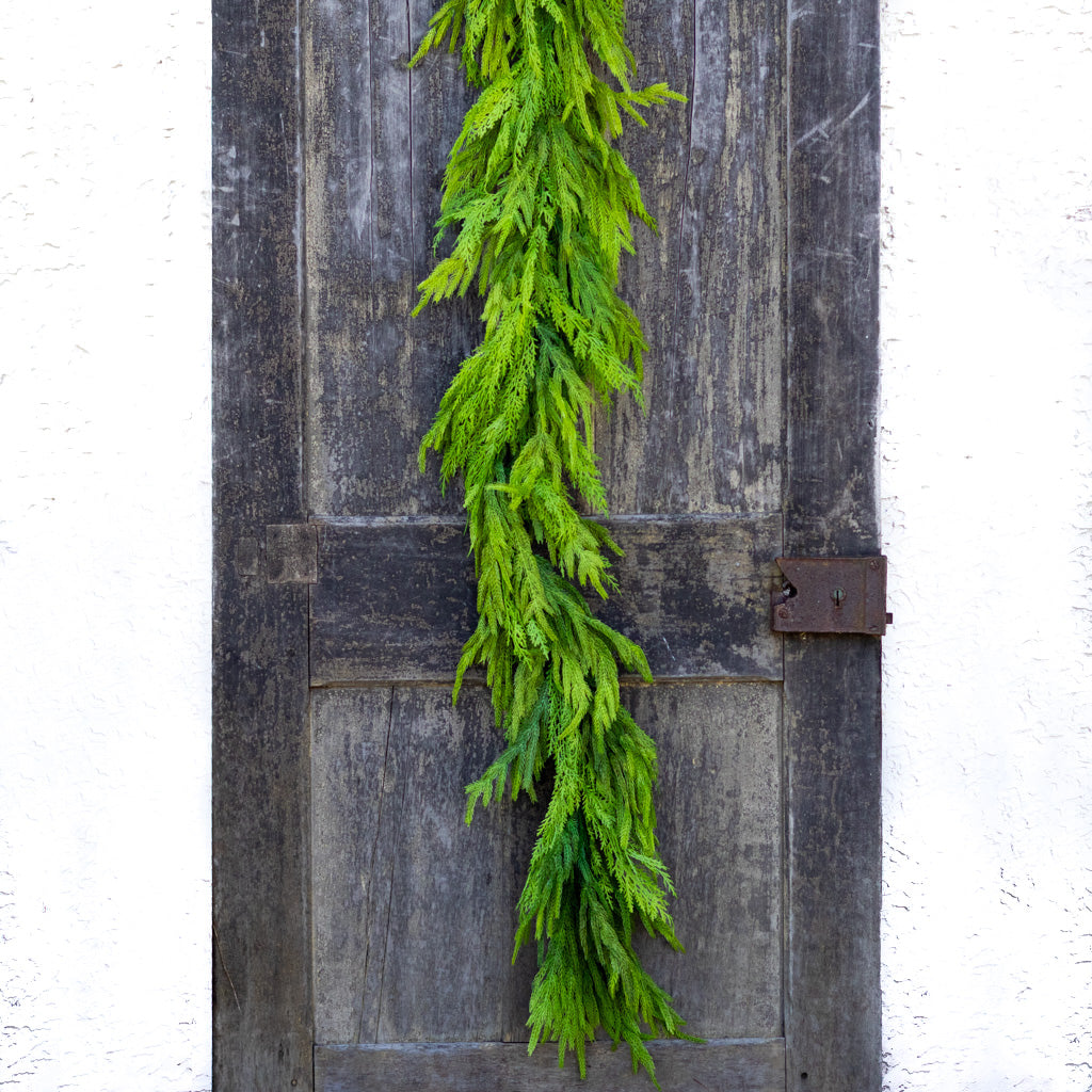 6' Woodland Evergreen Garland Real Touch