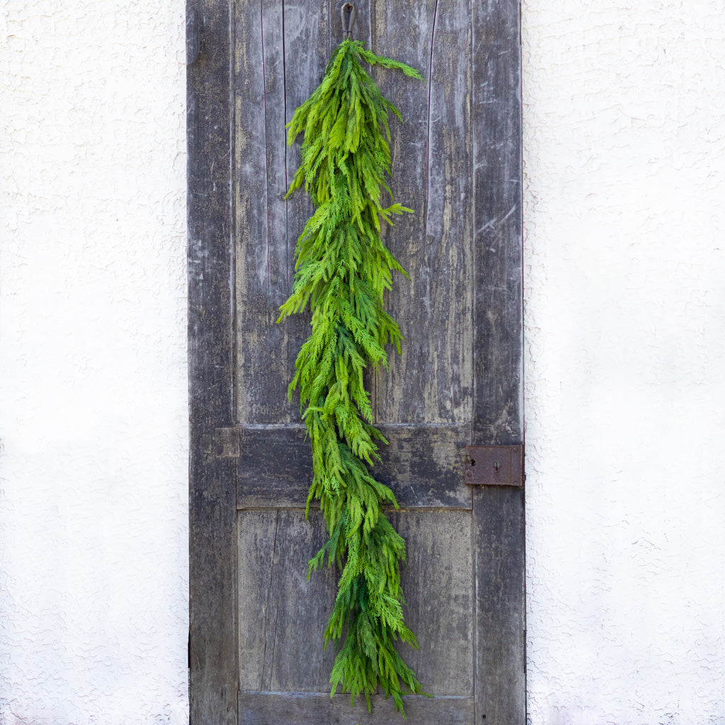 6' Woodland Evergreen Garland Real Touch
