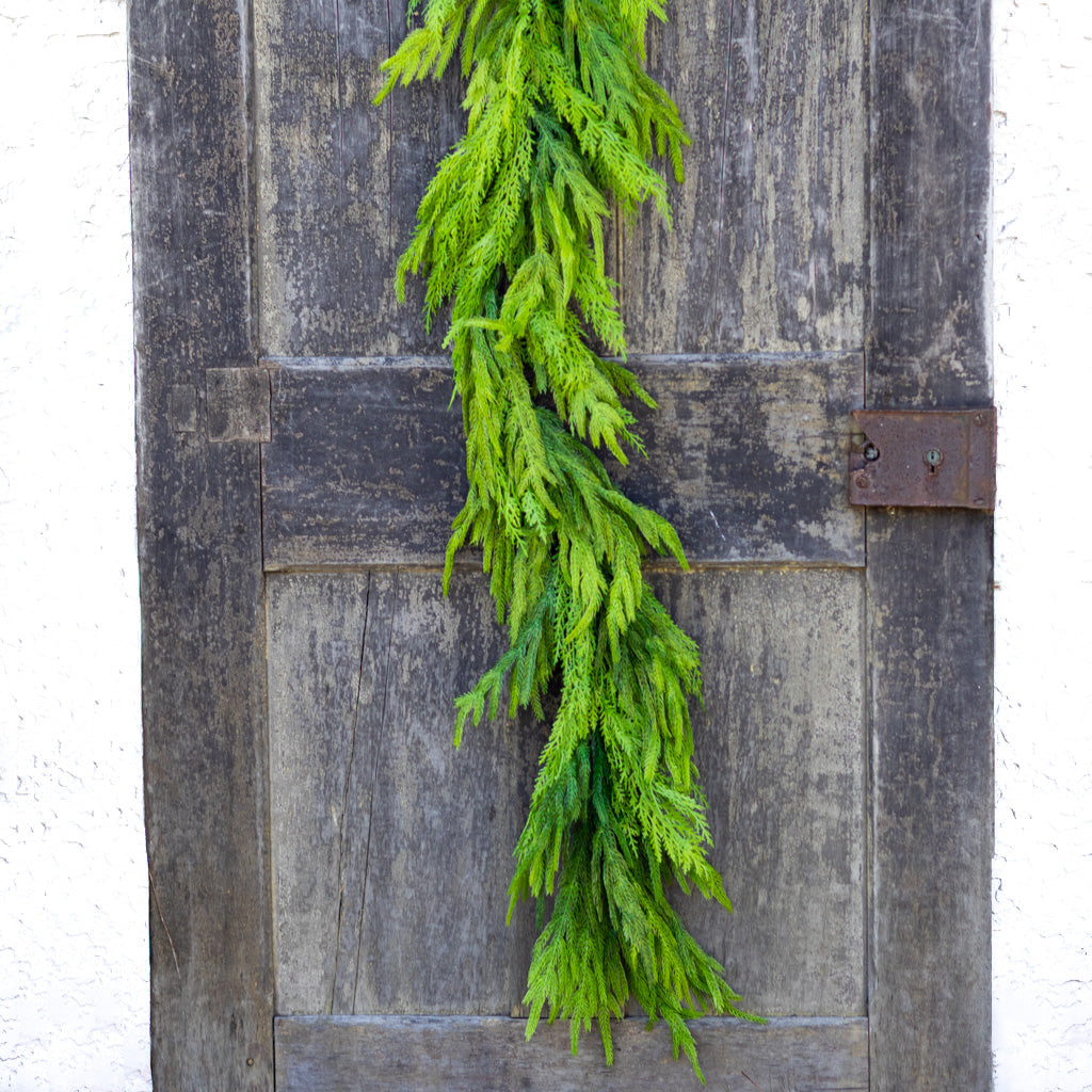 6' Woodland Evergreen Garland Real Touch