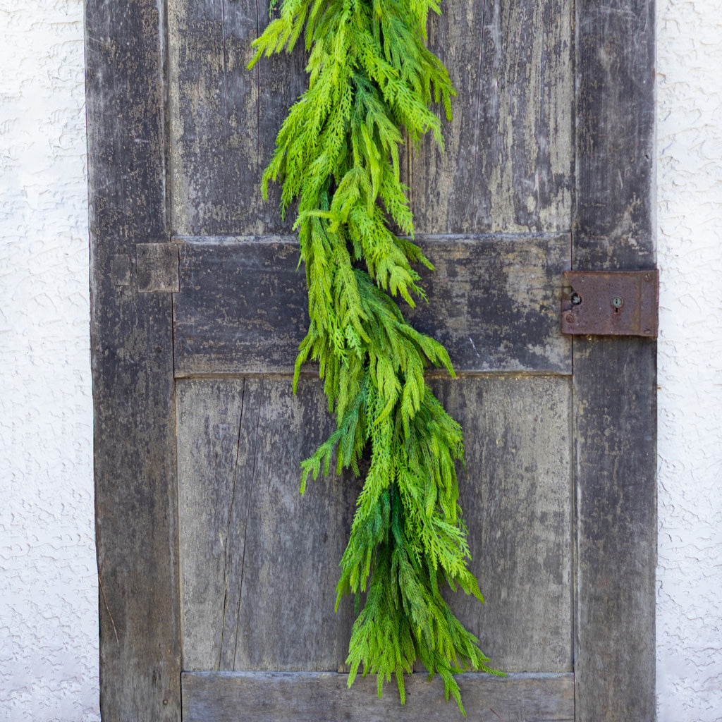 6' Woodland Evergreen Garland Real Touch