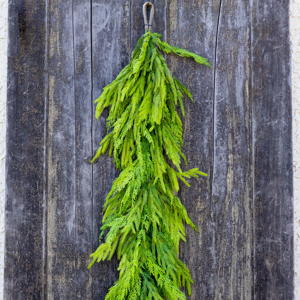 6' Woodland Evergreen Garland Real Touch