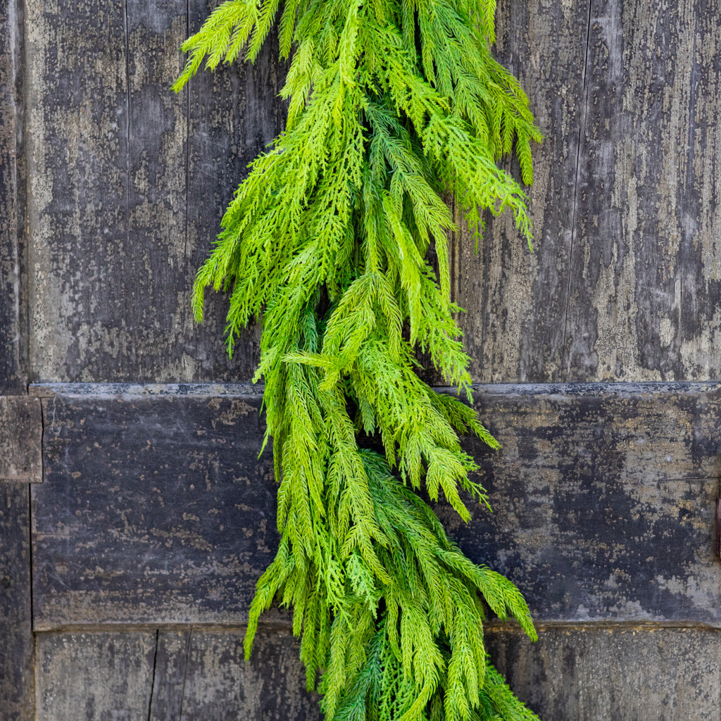 6' Woodland Evergreen Garland Real Touch