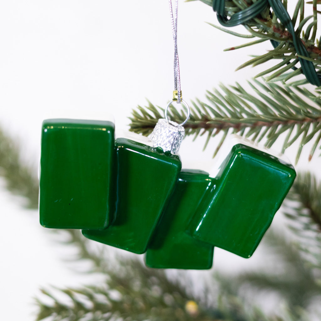 Mahjong Glass Ornament