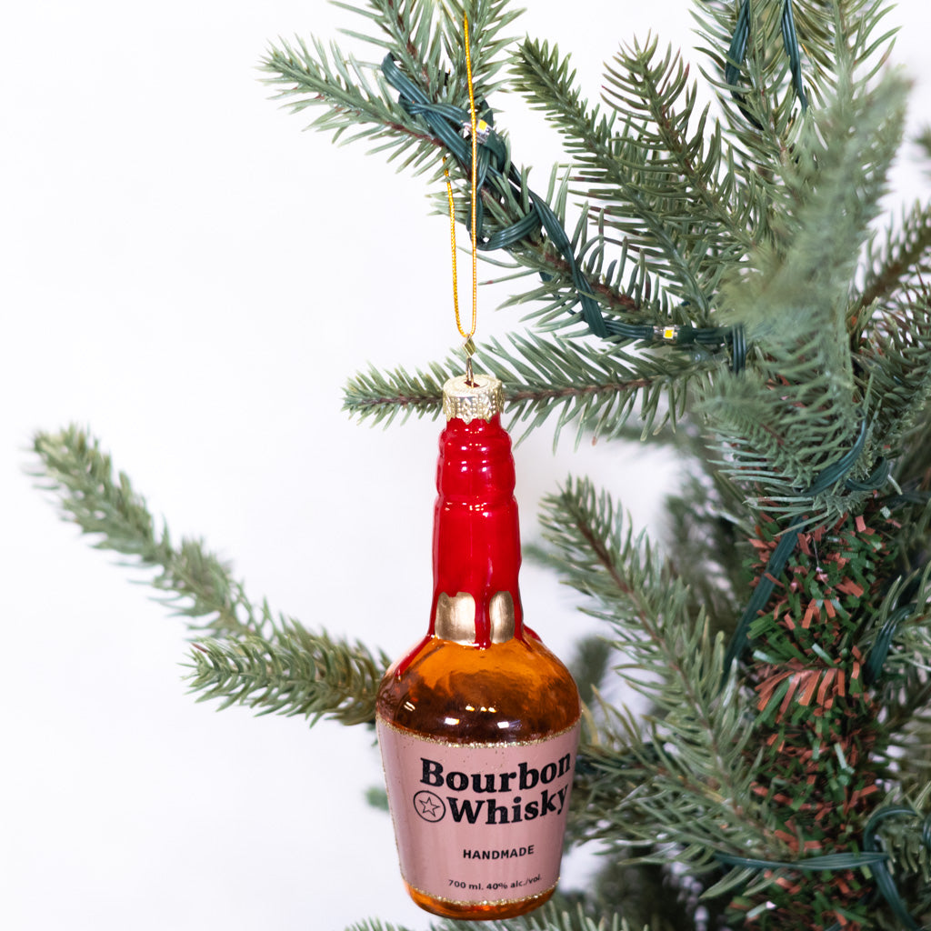 Bourbon Whiskey Glass Ornament