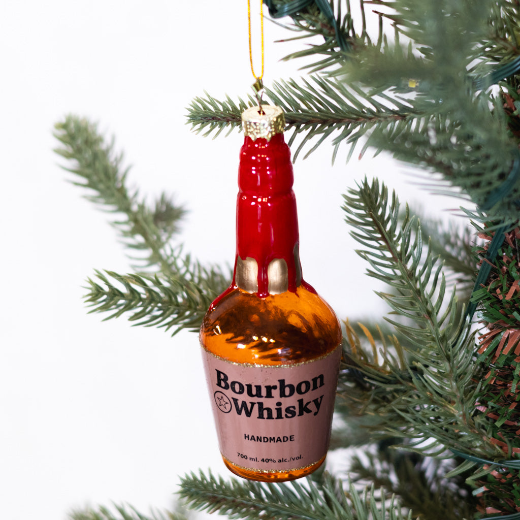 Bourbon Whiskey Glass Ornament