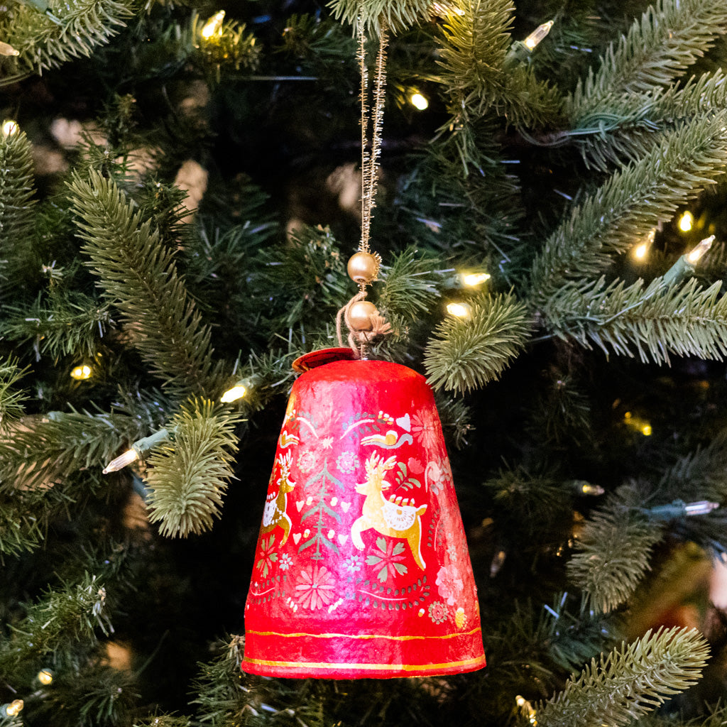 Folklore Red Bell Ornament