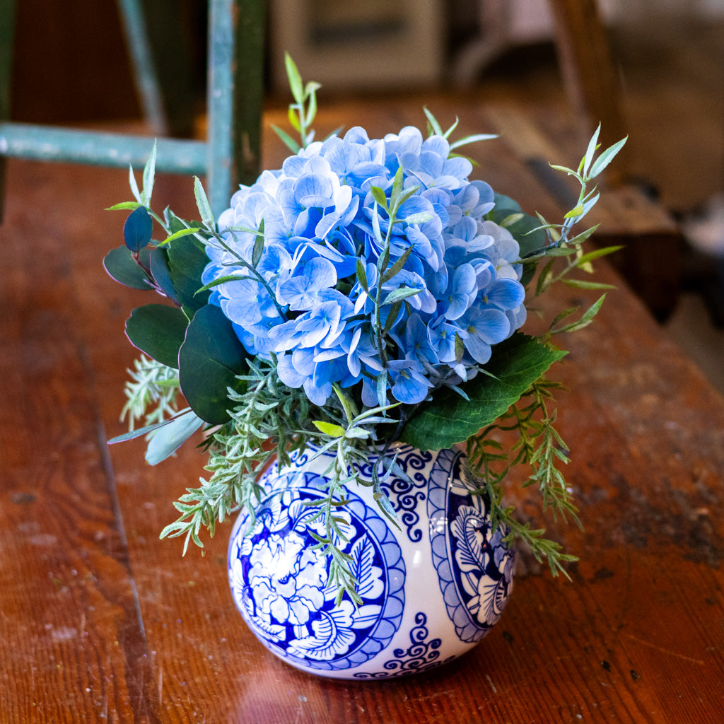 Single Blue Hydrangea Bouquet Drop In