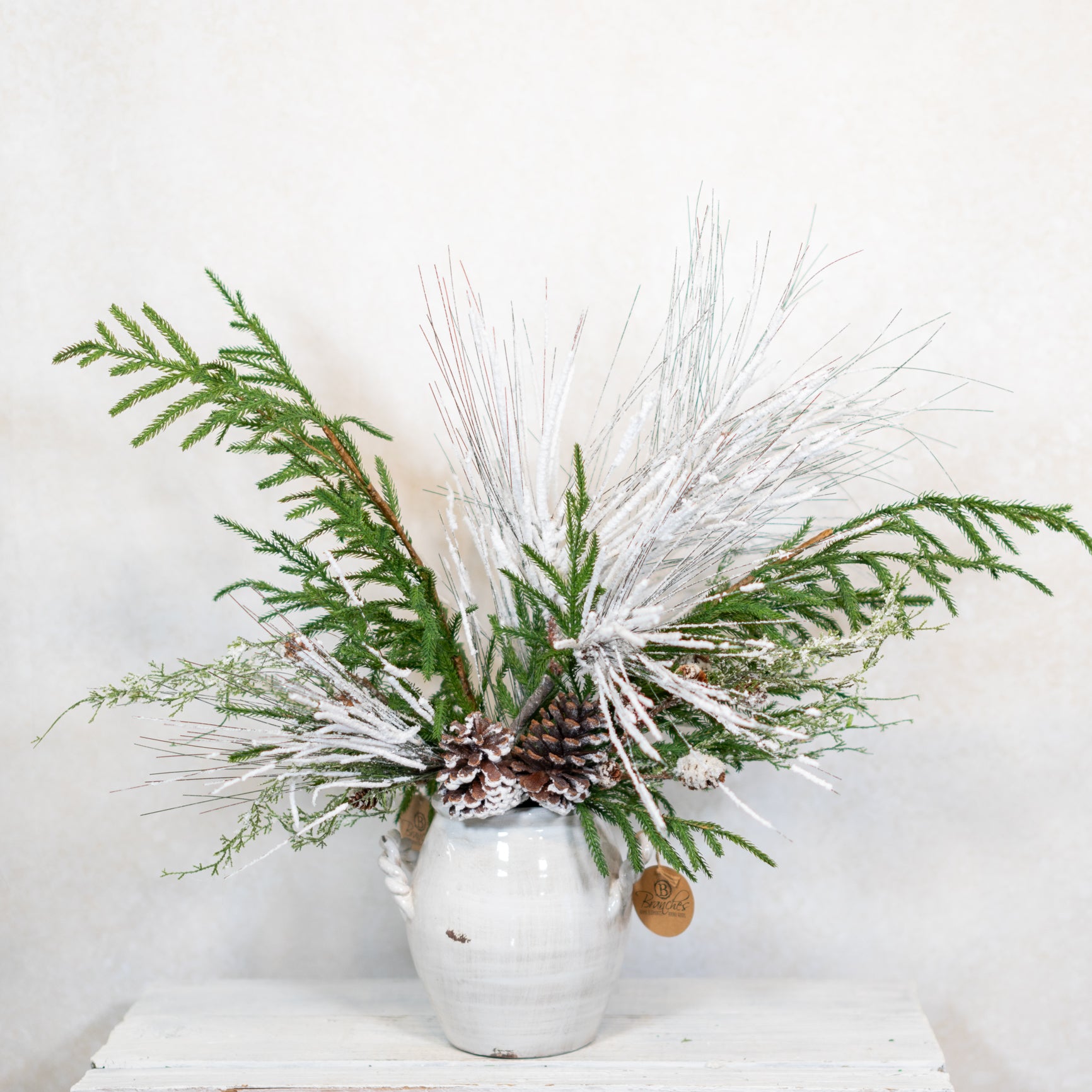 Snowy Pine Large Bouquet Drop In