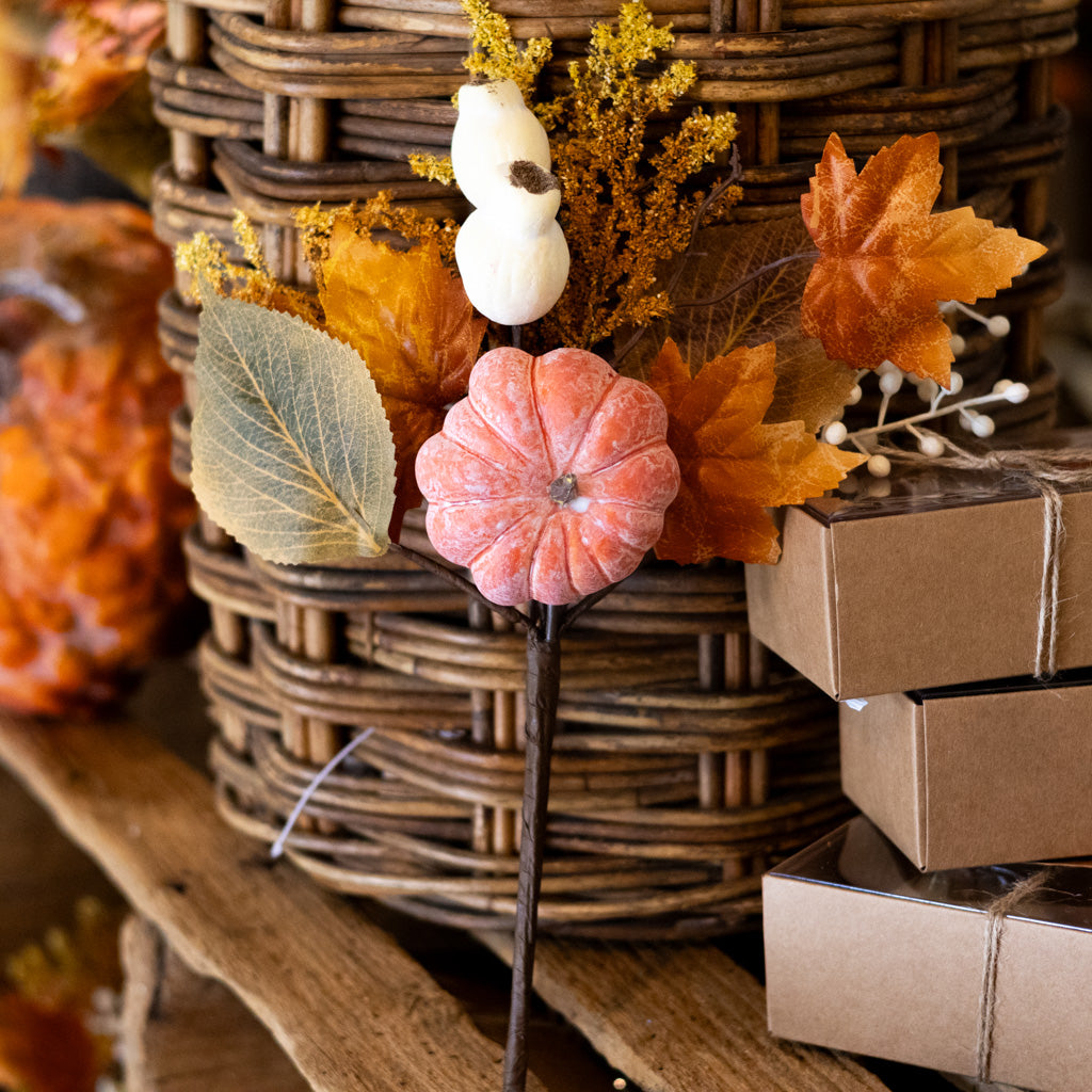 Pumpkin Orange, Mixed Berry and Leaf Pick