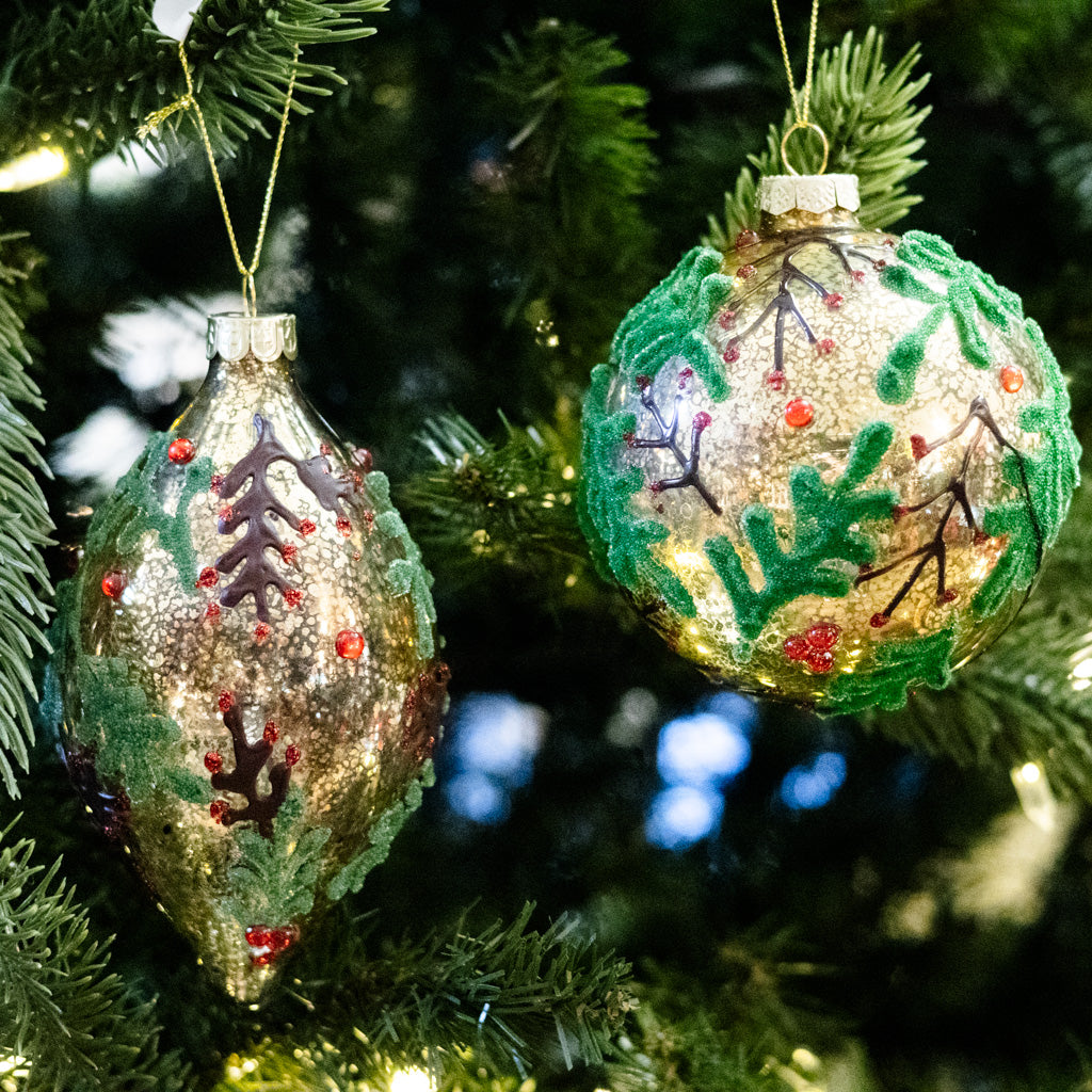 Holly Berry Ball Ornament