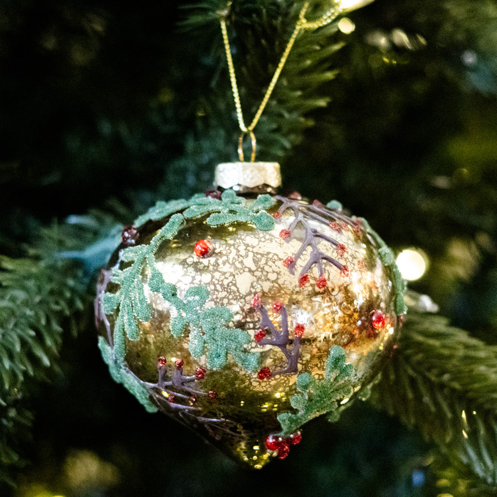 Holly Berry Sphere Ornament