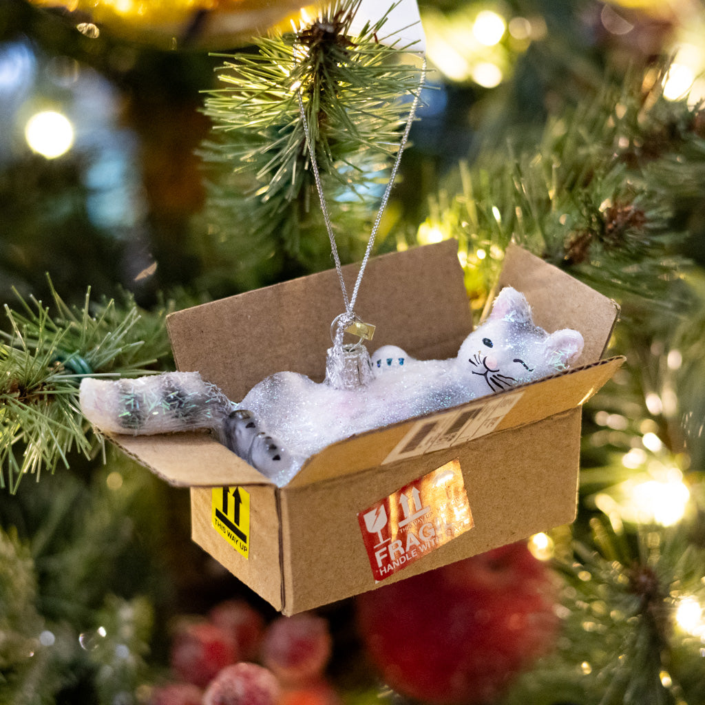 Best Cat Toy Glass Ornament