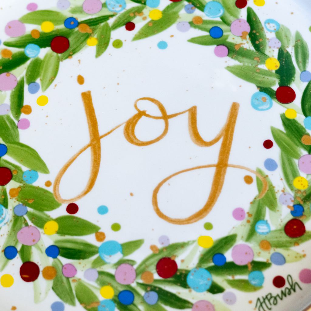 Ceramic Joy Wreath Plate