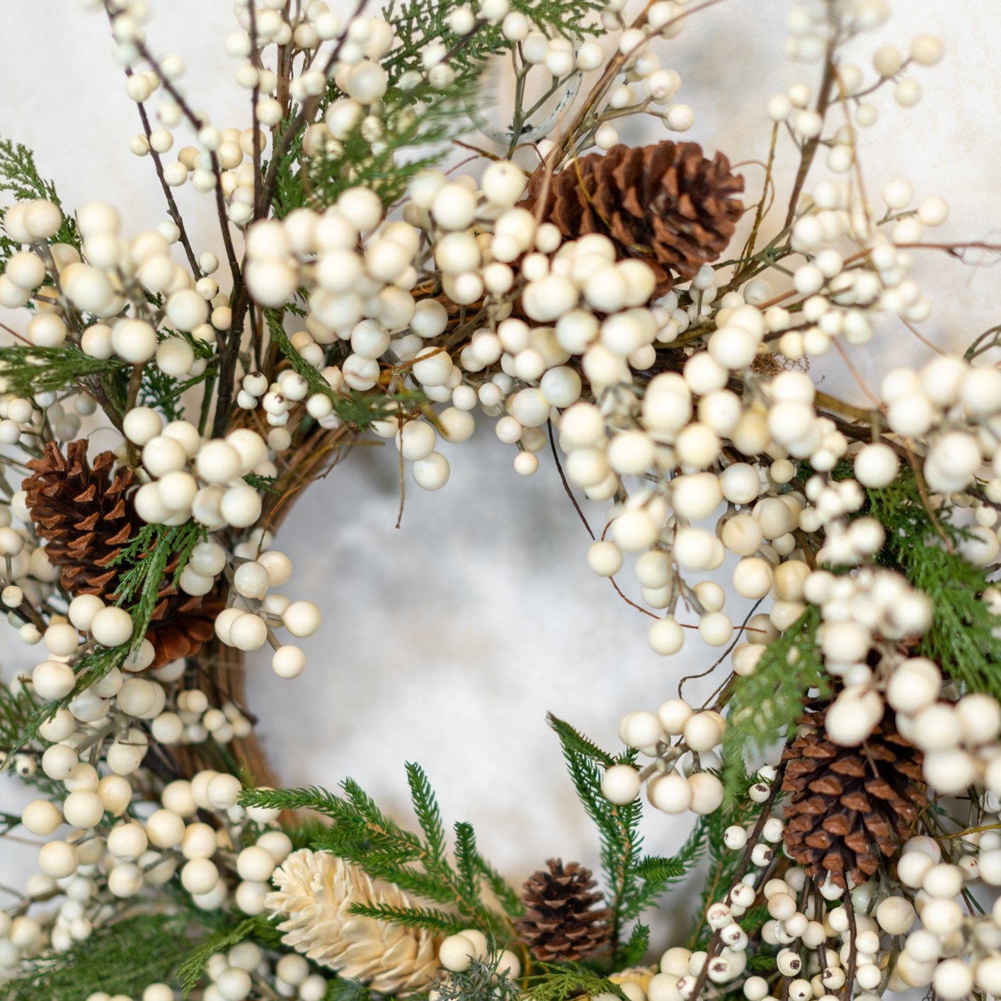 White Christmas Wreath