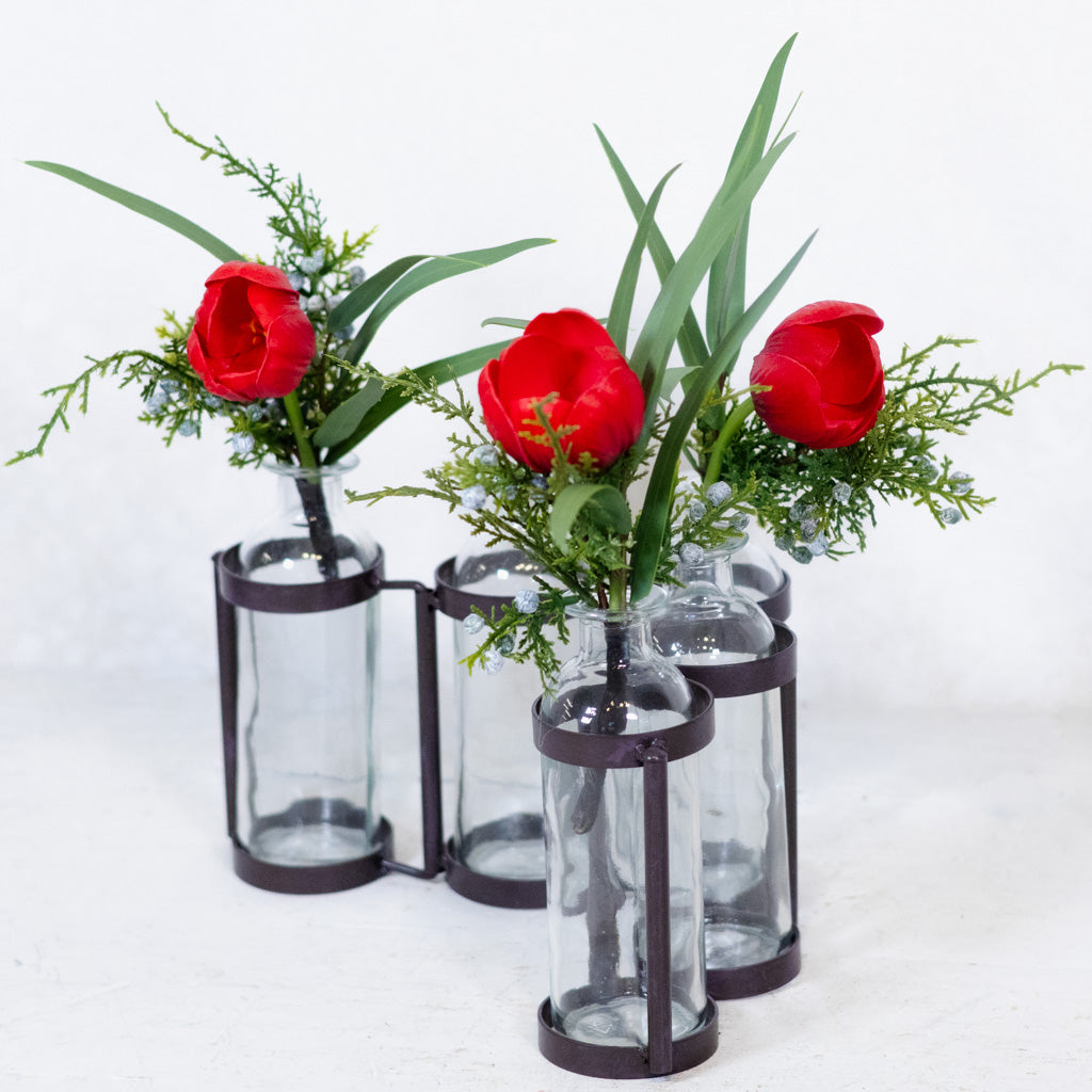 Red Tulip Holiday Mini Bouquet Drop In