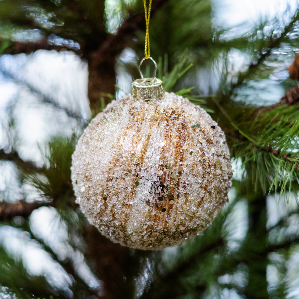 Glass Sliced Orange Fruit Ornament