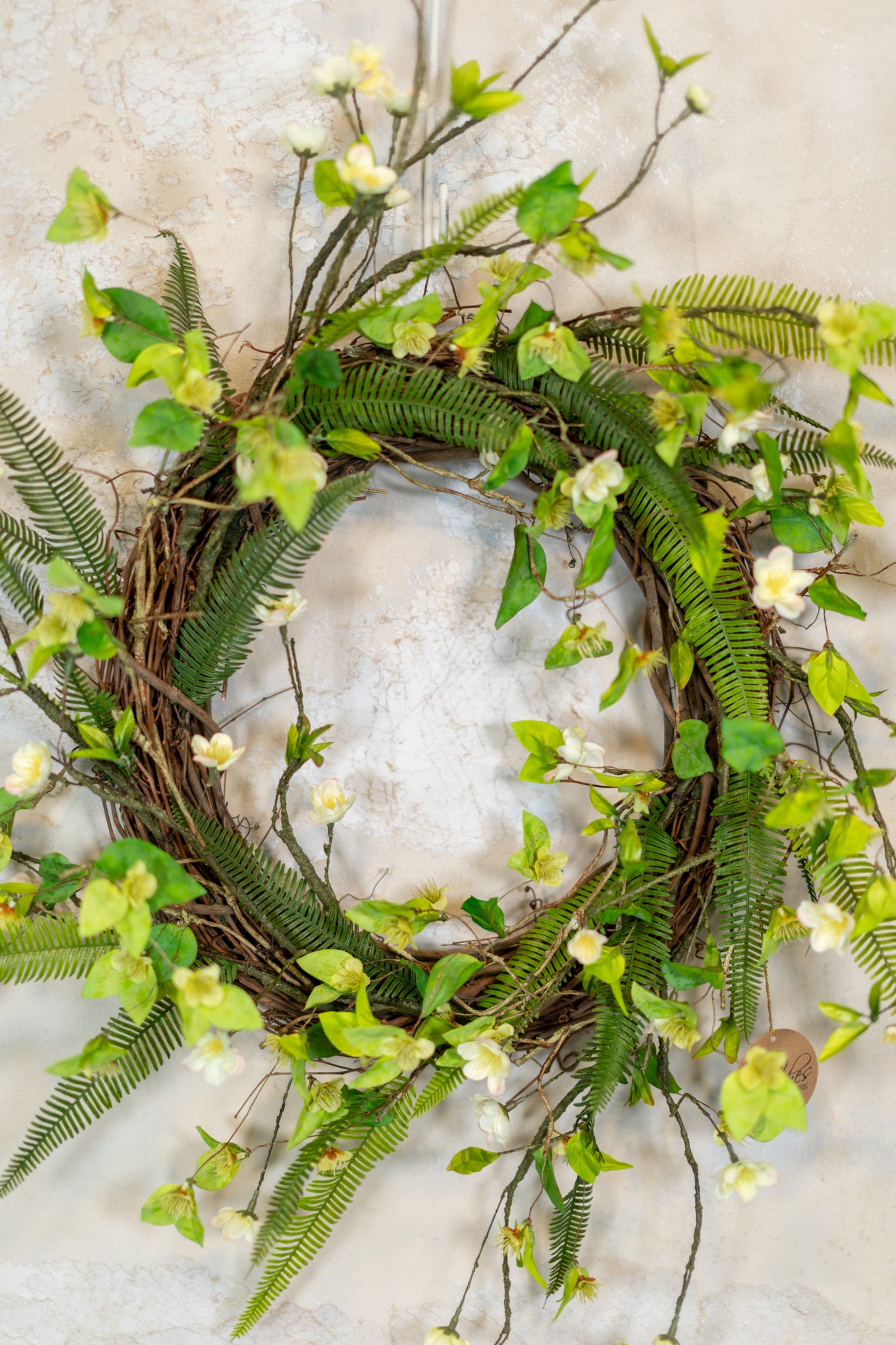 White Cherry Blossom Wreath