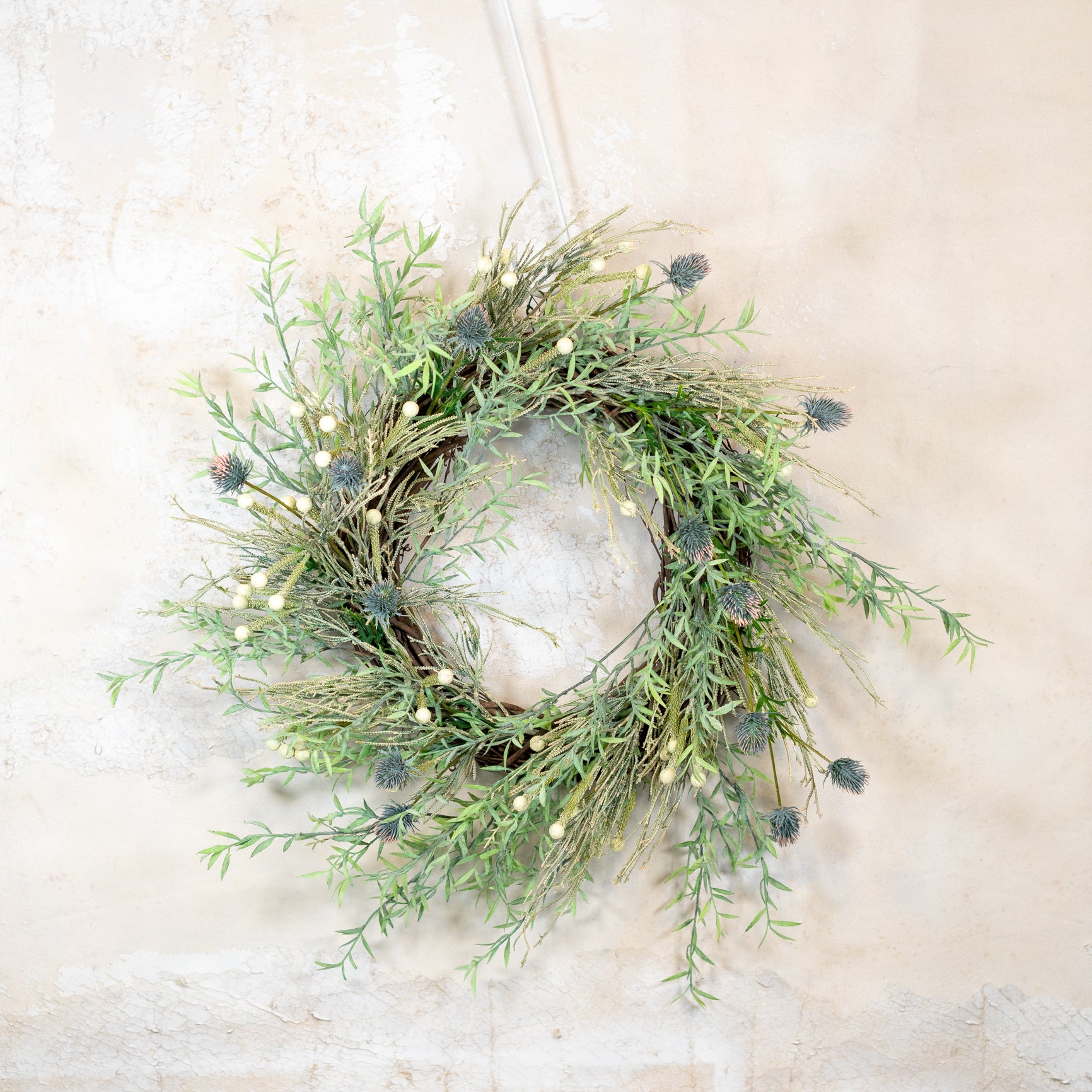 Blue Thistle Wreath