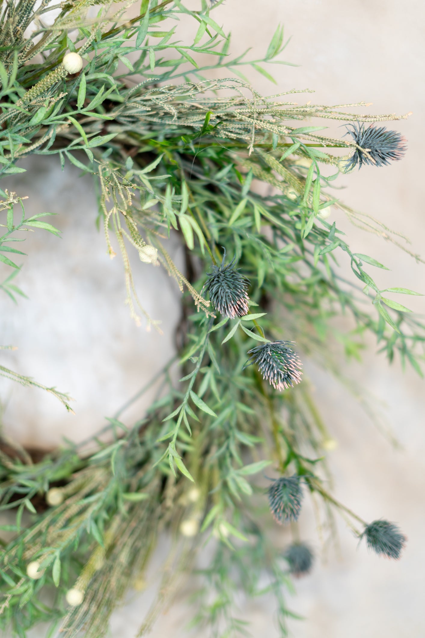 Blue Thistle Wreath