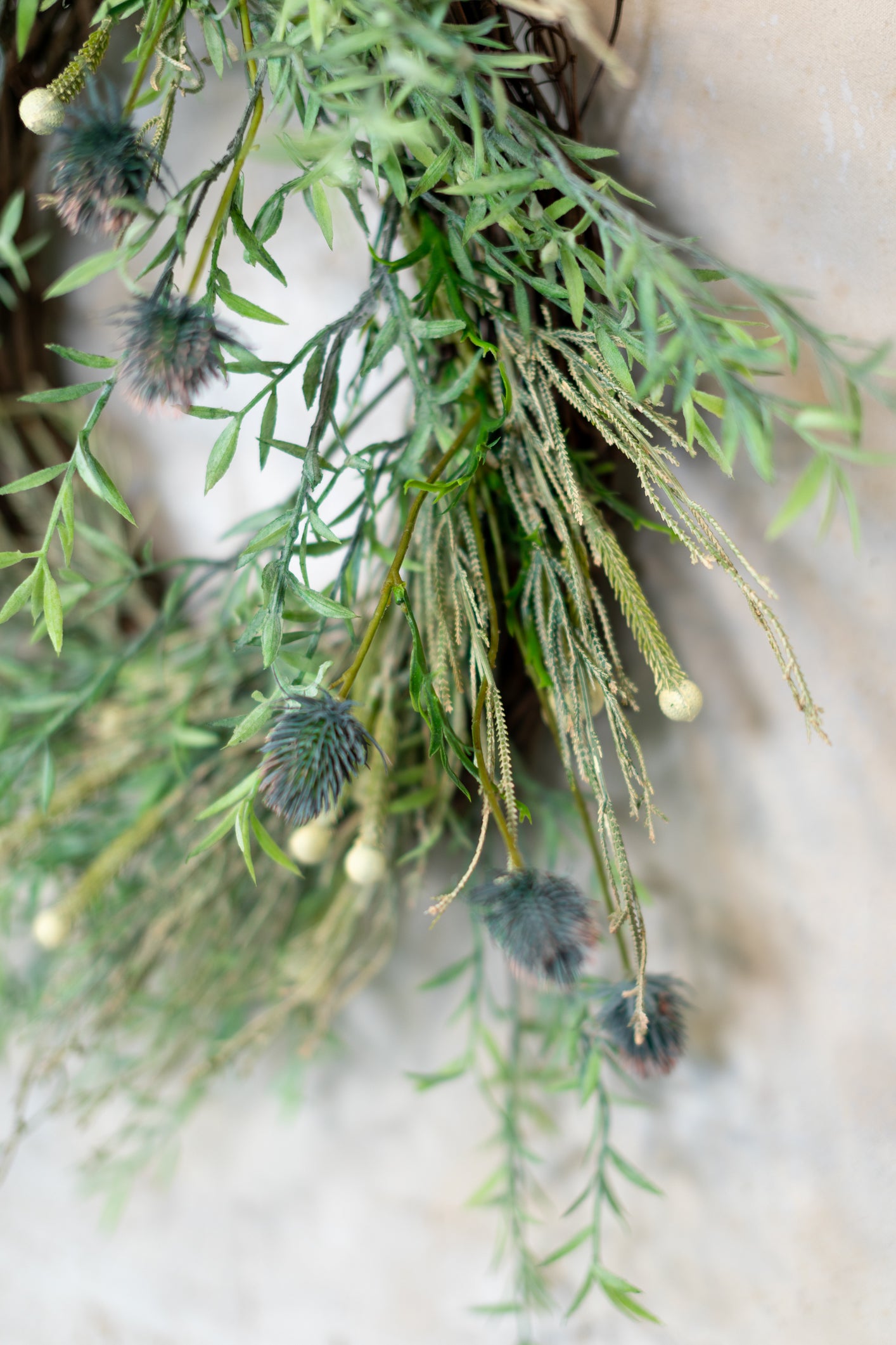 Blue Thistle Wreath