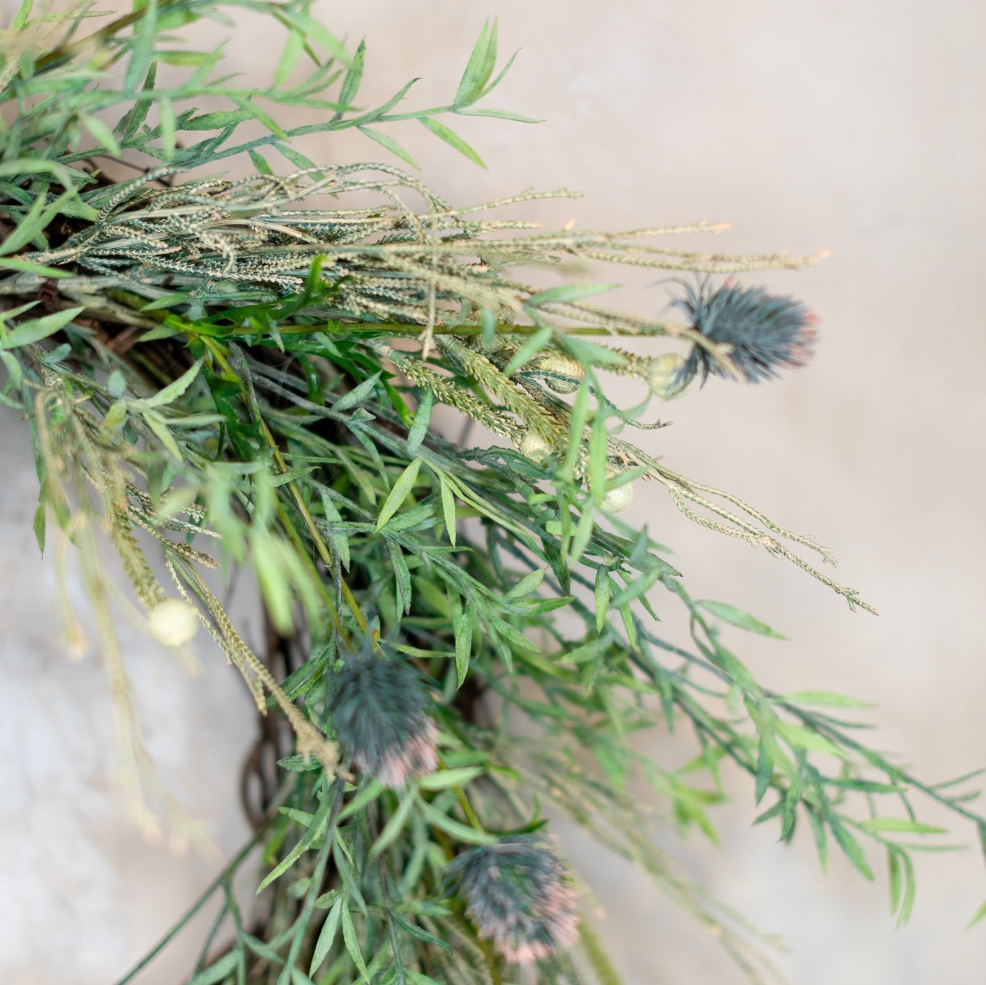 Blue Thistle Wreath