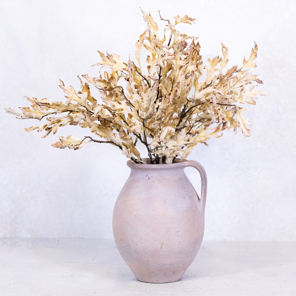 Dried Parchment Oak Leaf Spray
