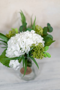 Single White Hydrangea Bouquet Drop In
