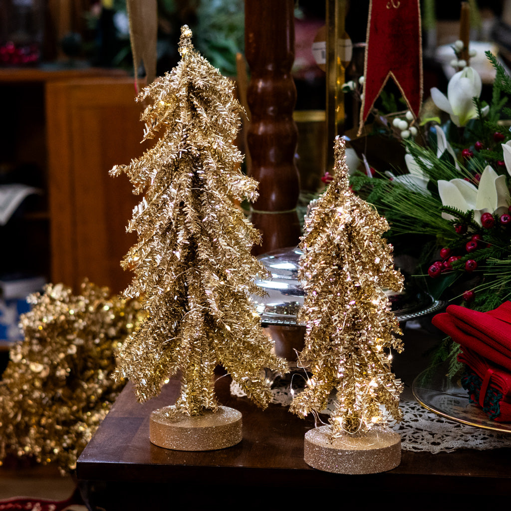 Tall LED Micro Tinsel Branch Tree