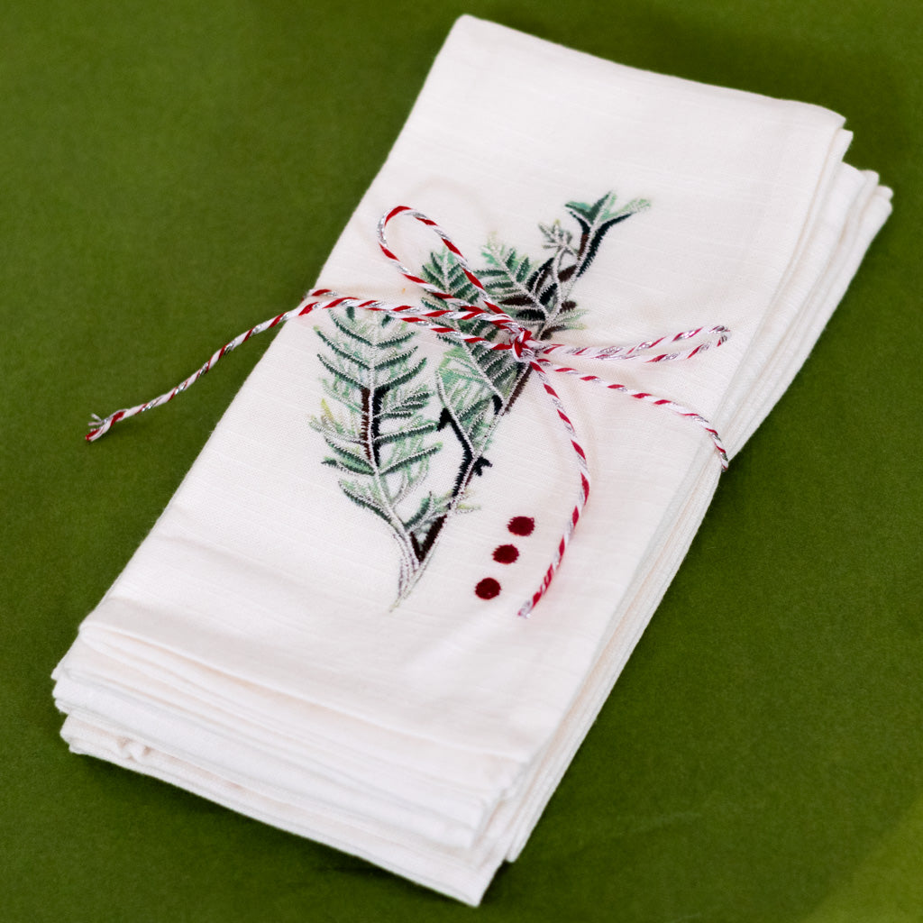 Set of Four Alpine White Napkins