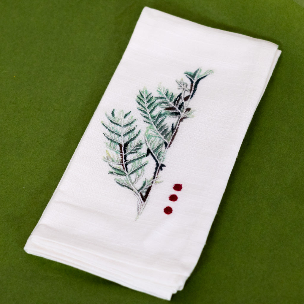 Set of Four Alpine White Napkins