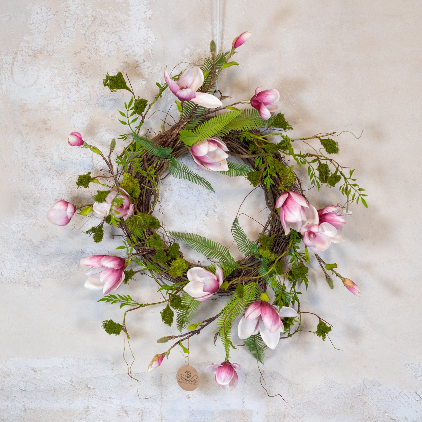 Magenta Magnolia Wreath
