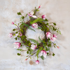 Magenta Magnolia Wreath