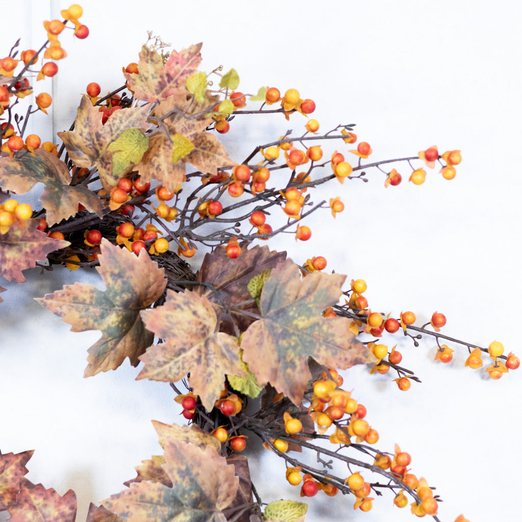 Maple Leaf and Bittersweet Wreath