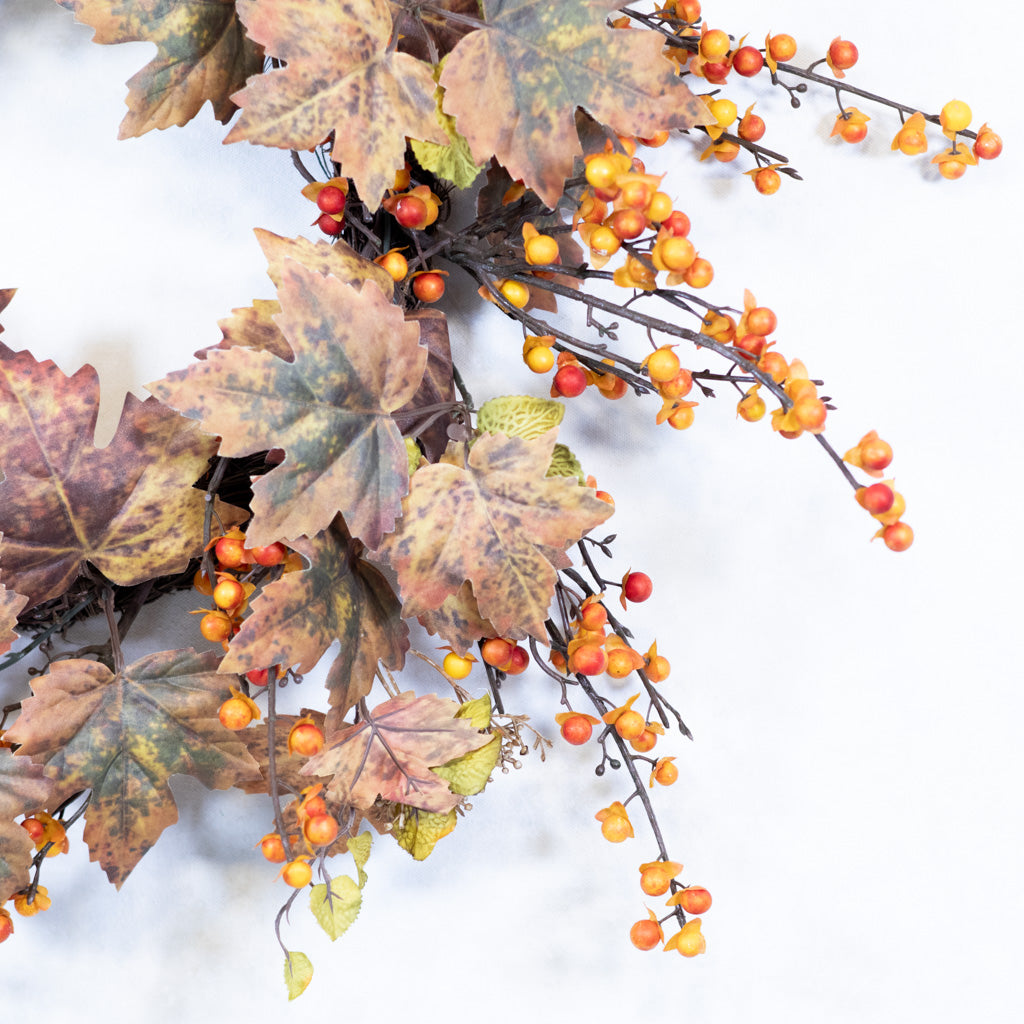 Maple Leaf and Bittersweet Wreath