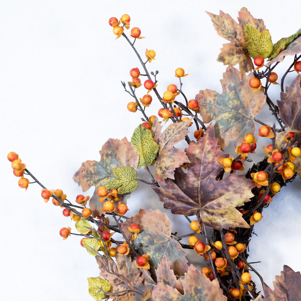 Maple Leaf and Bittersweet Wreath