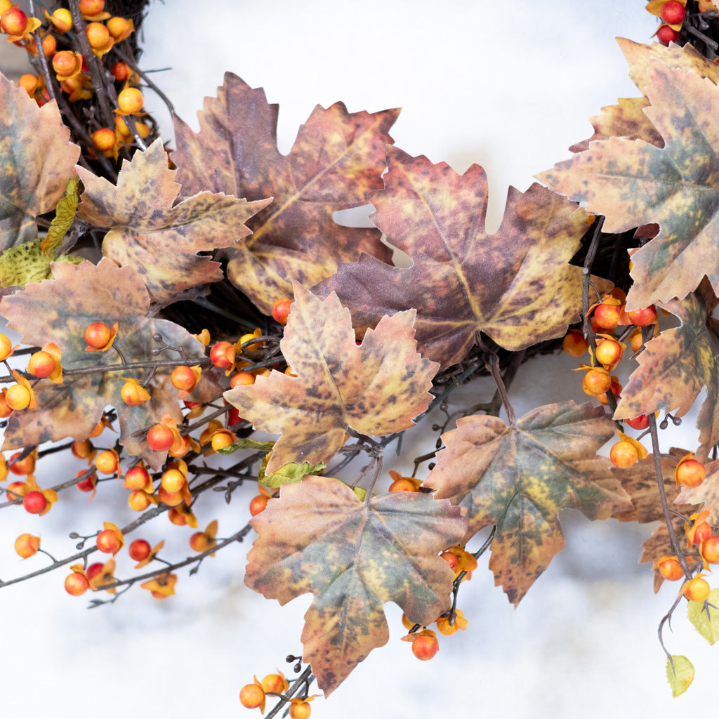 Maple Leaf and Bittersweet Wreath