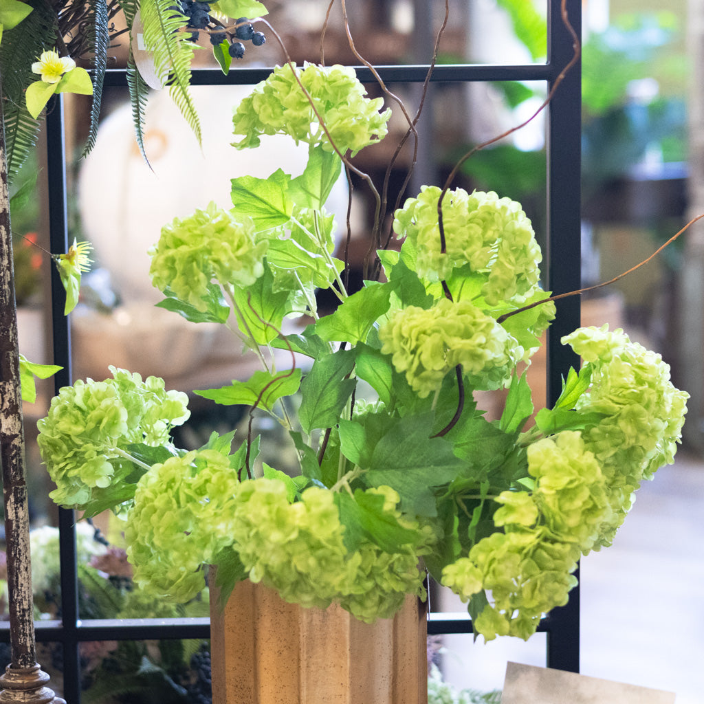 Snowball Hydrangea Bouquet Drop In Green