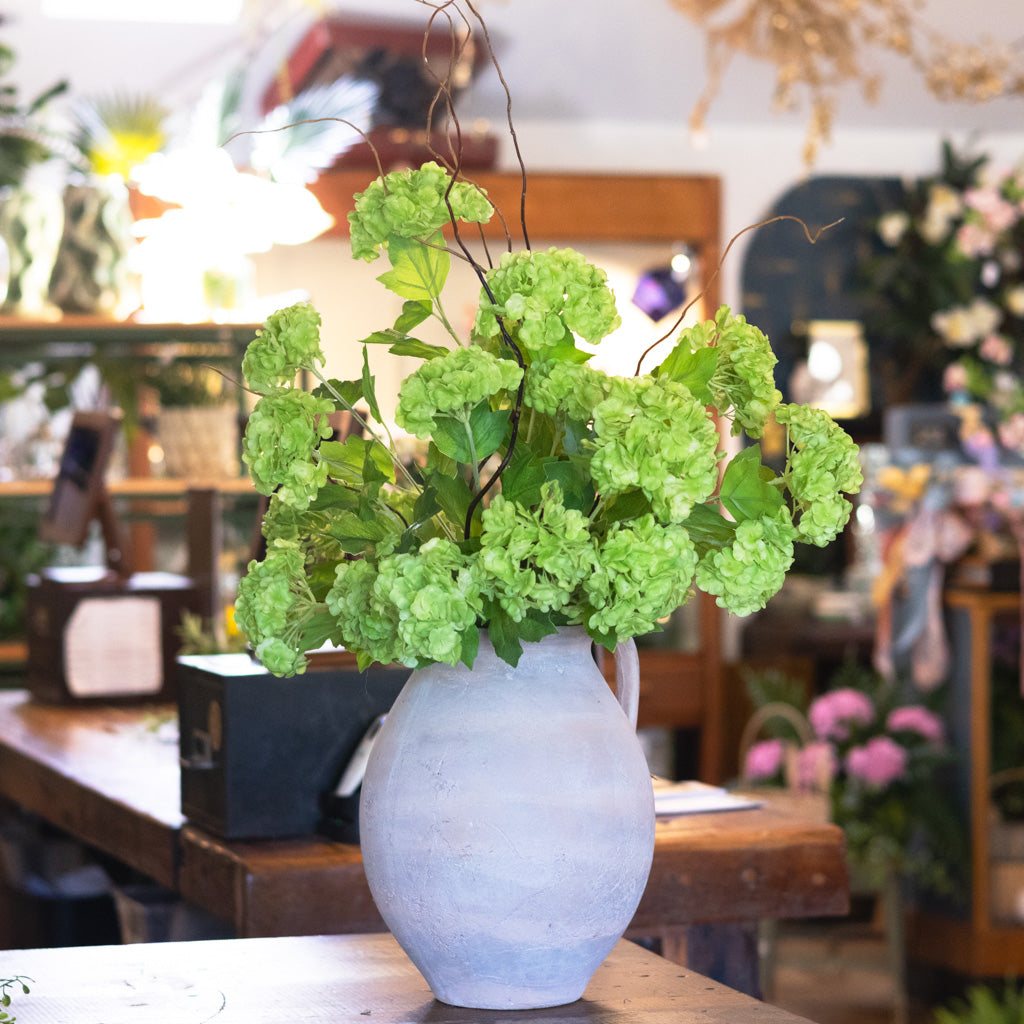 Snowball Hydrangea Bouquet Drop In Green