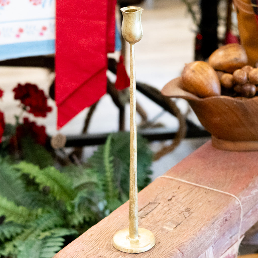 Auric Gold Candlestick Tall