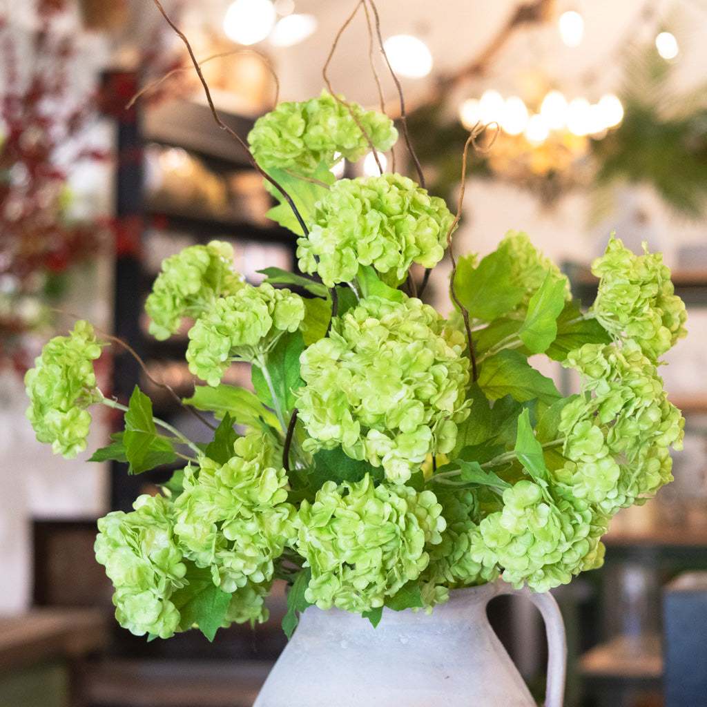 Snowball Hydrangea Bouquet Drop In Green