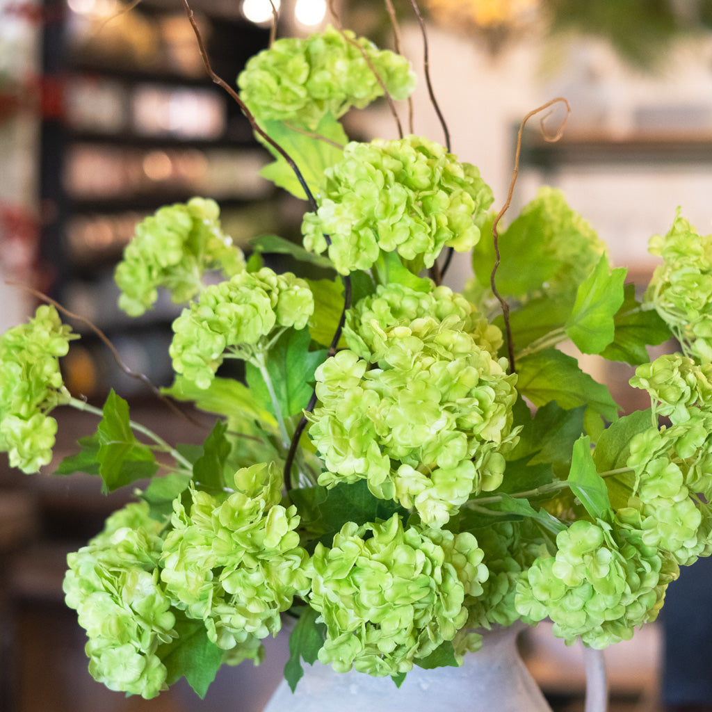 Snowball Hydrangea Bouquet Drop In Green