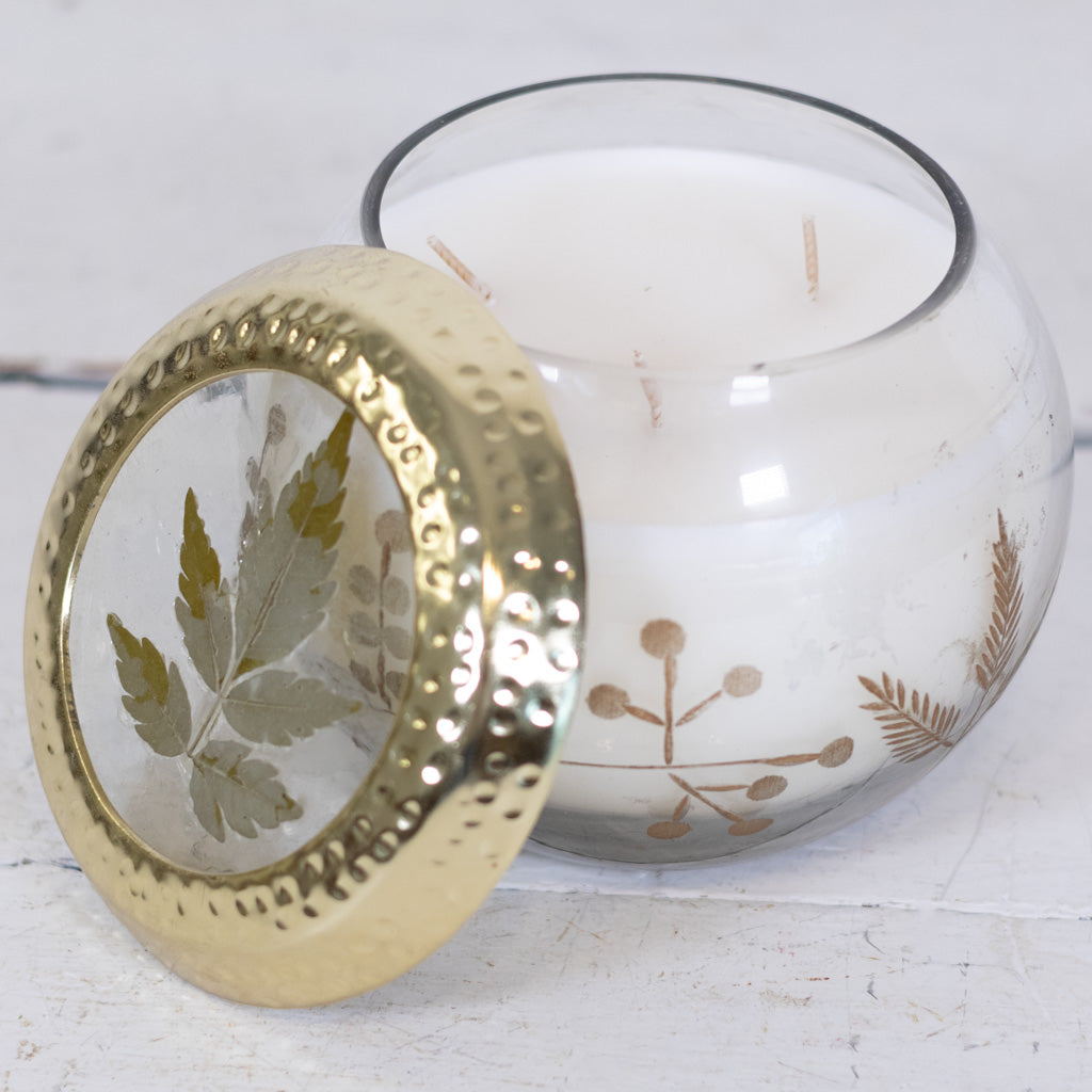 Frosted Juniper Candle in Glass with Lid