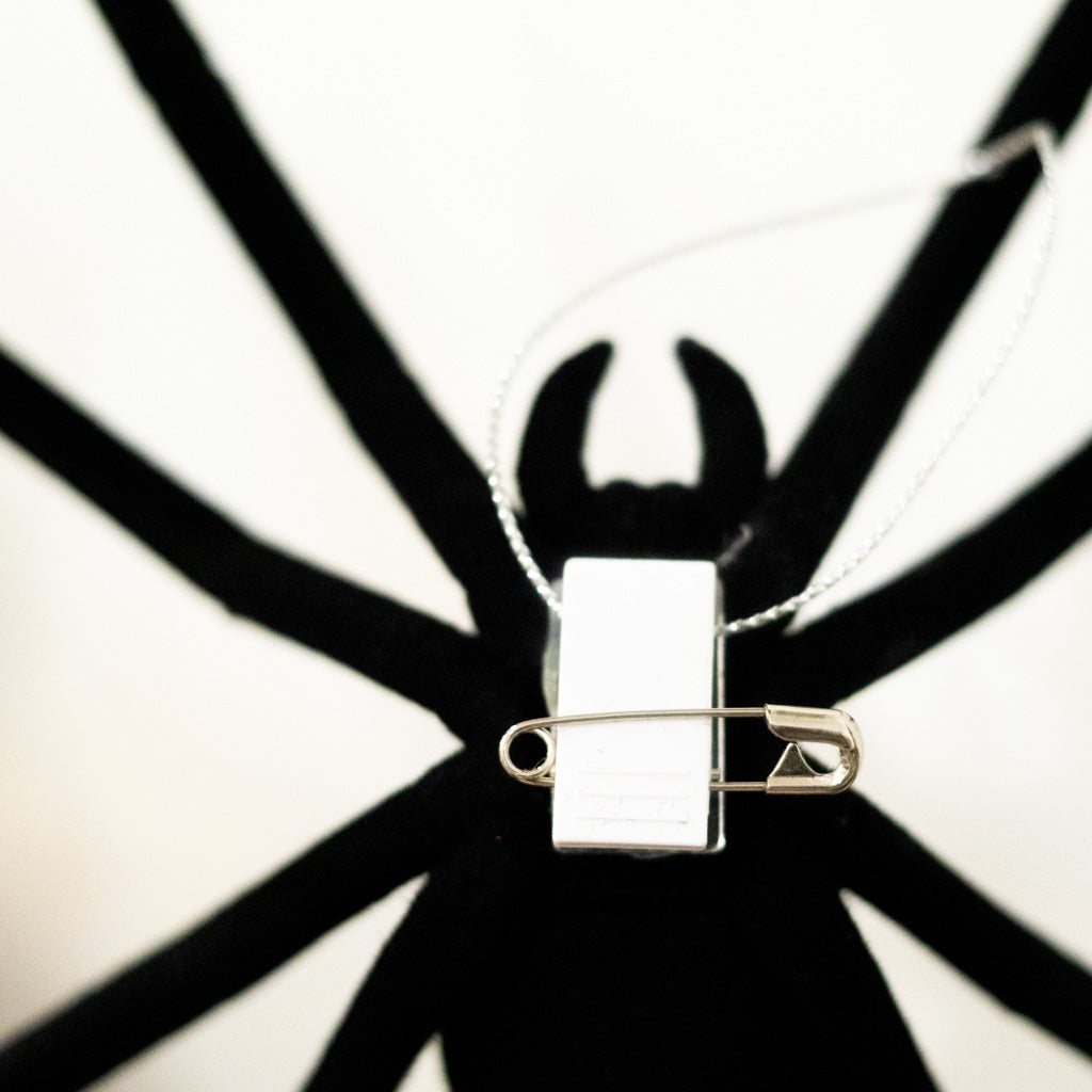 Flocked Black Plastic Spider