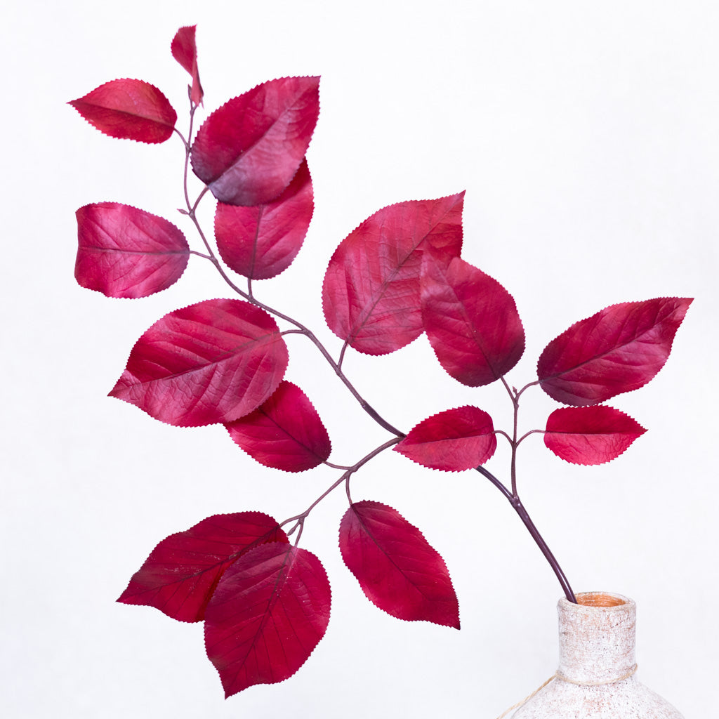 Autumn Salal Leaf Burgundy Spray