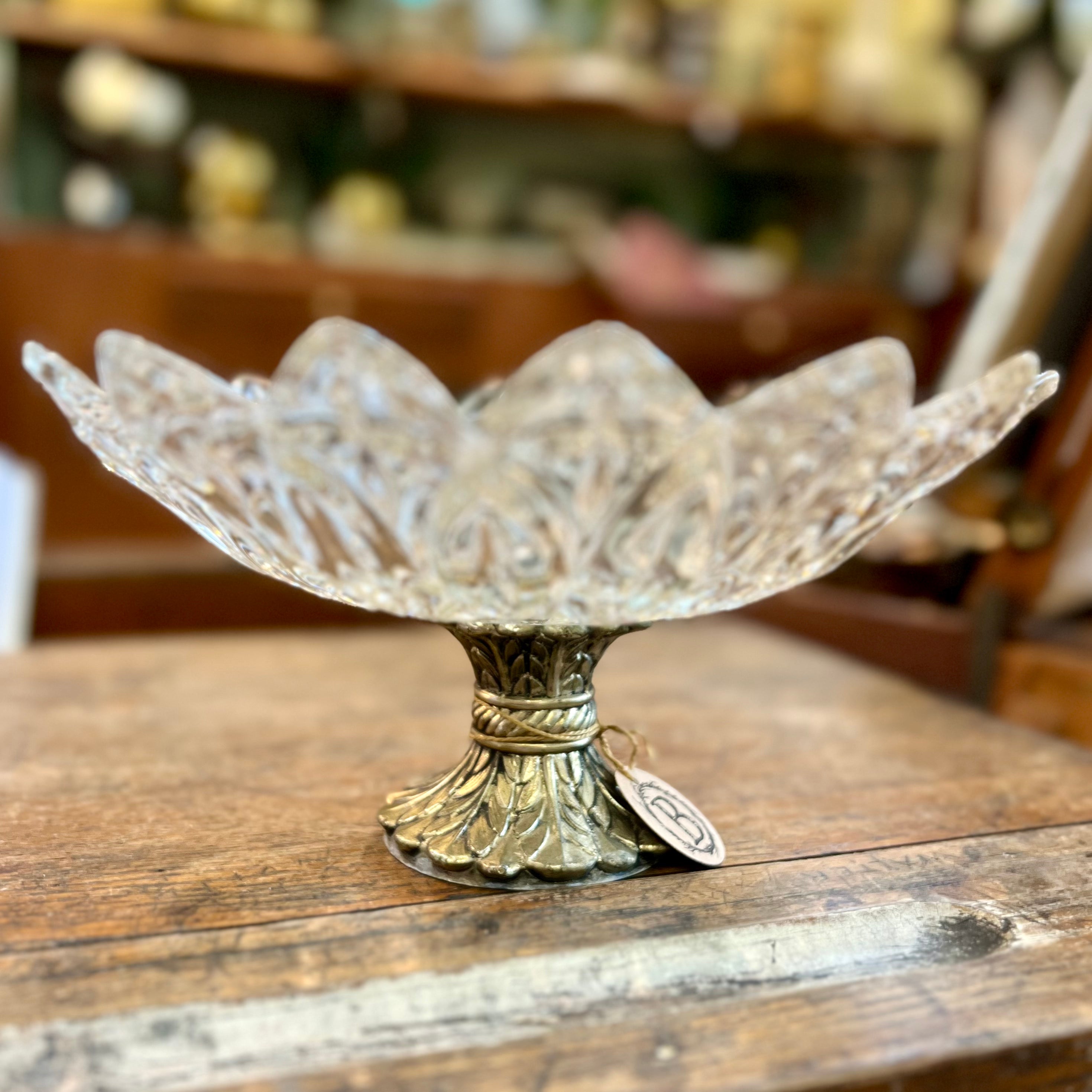 Vintage Cut Glass Compote