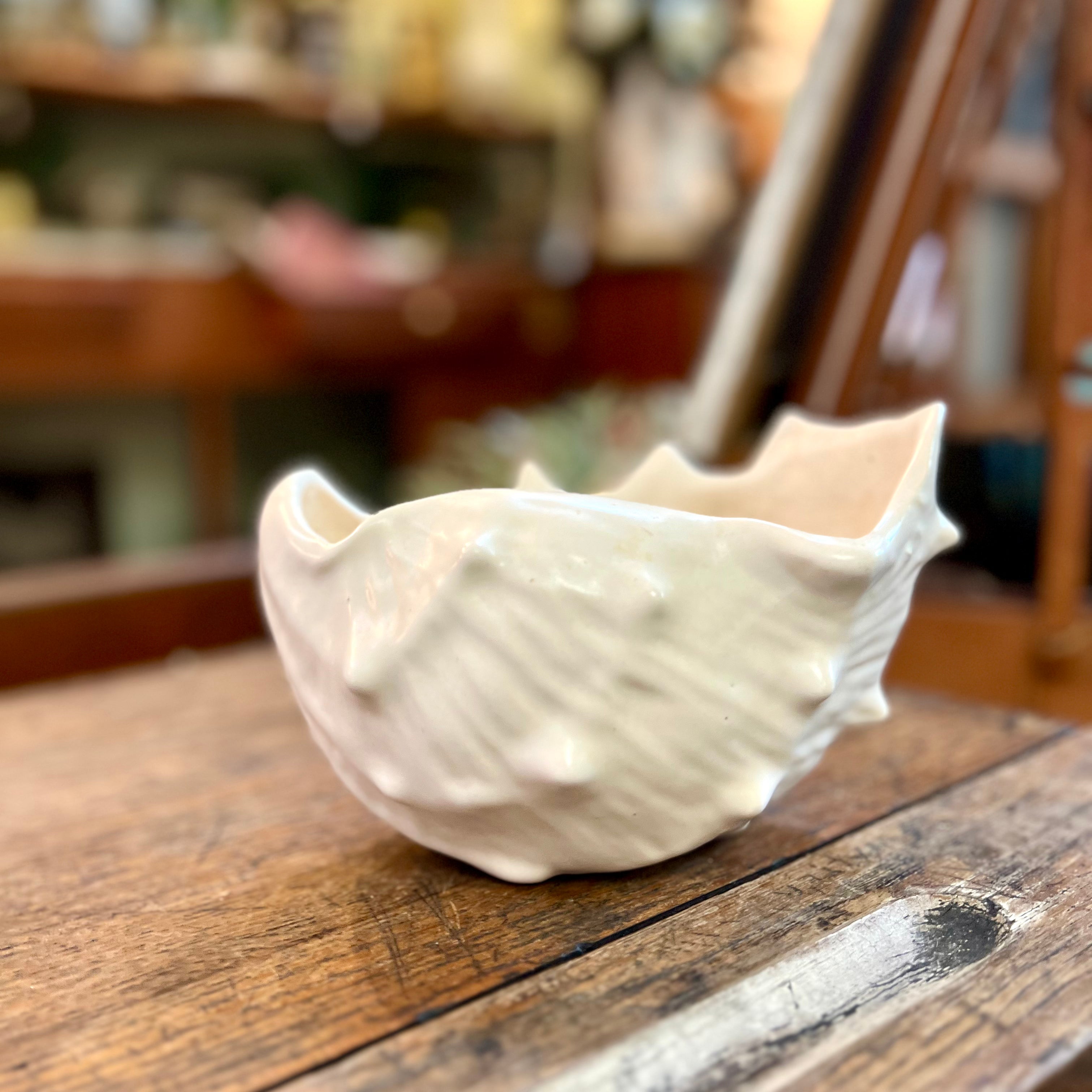 Vintage Pottery Shell Planter