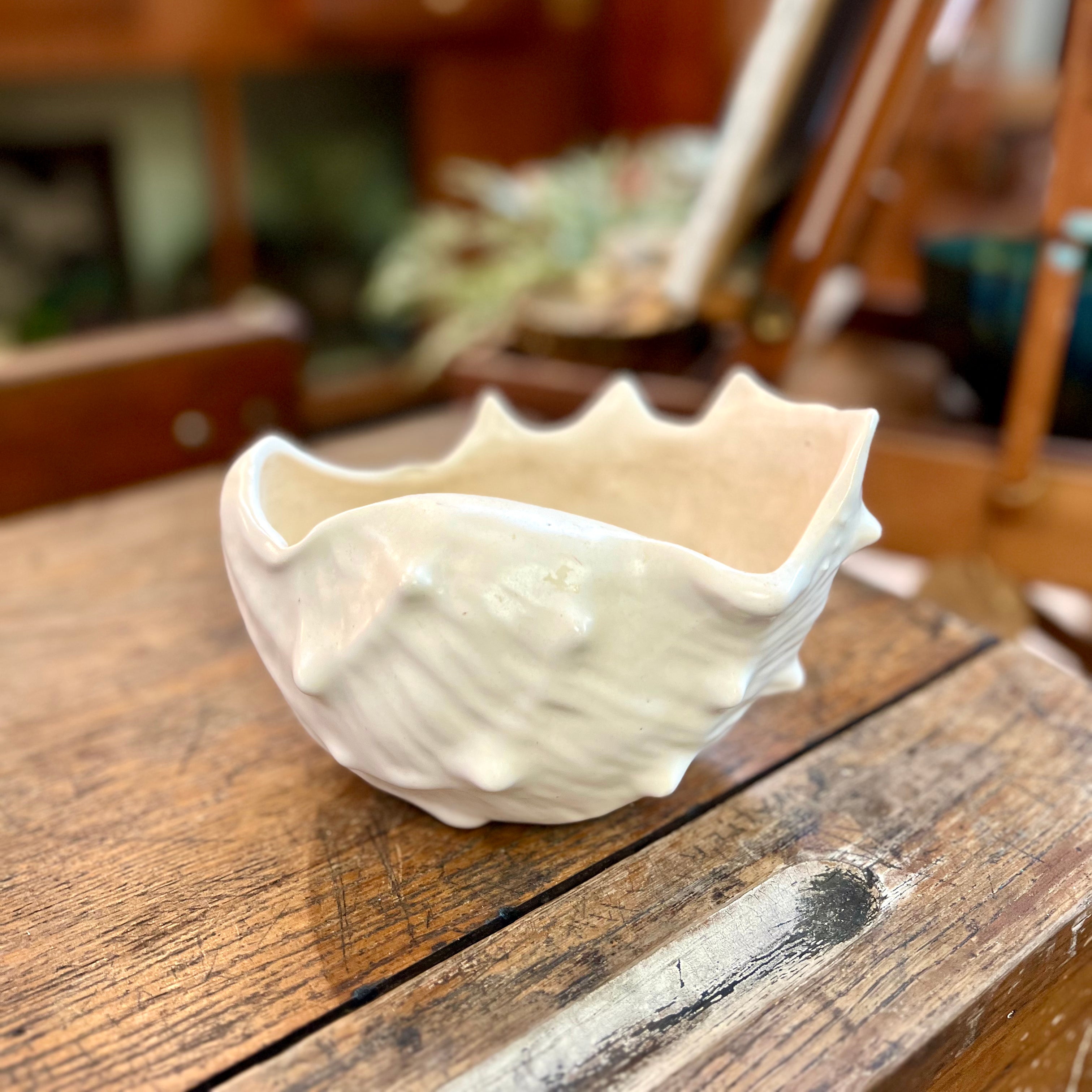 Vintage Pottery Shell Planter