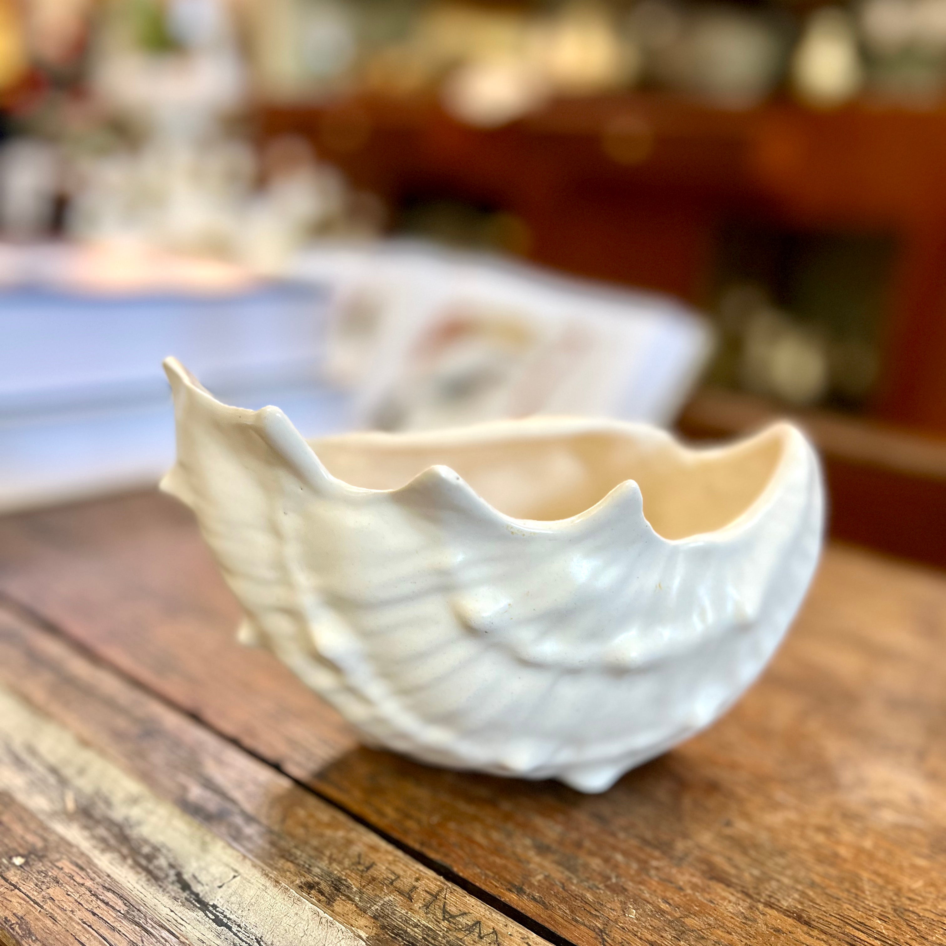 Vintage Pottery Shell Planter