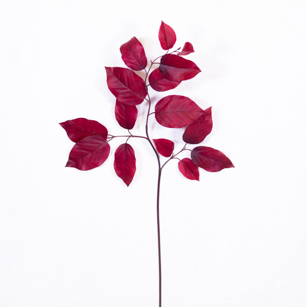 Autumn Salal Leaf Burgundy Spray